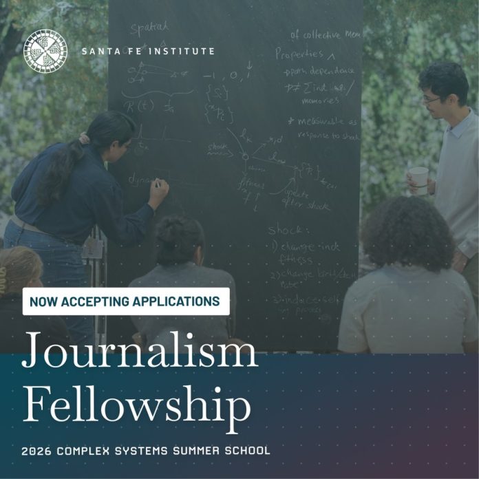 CSSS Journalism Fellowship 2026 Santa Fe Institute program for journalists
