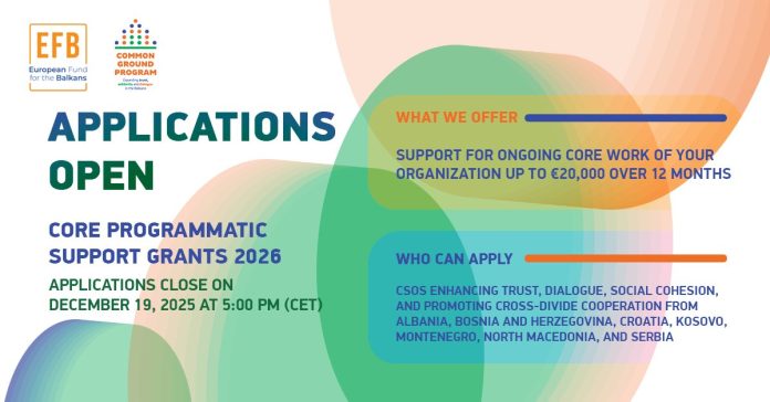 core programmatic support grants 2026 civil society funding