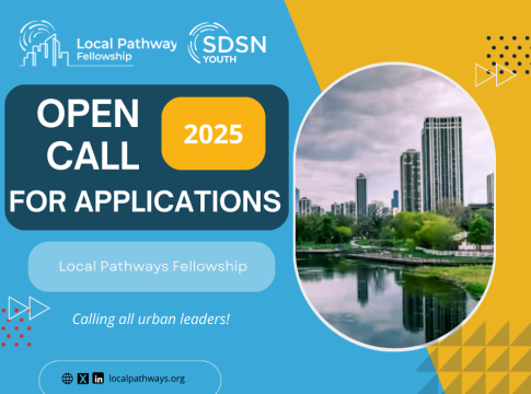 Local Pathways Fellow 2026 program visual showing SDSN Youth sustainable urban development fellowship and SDG 11 city-focused activities