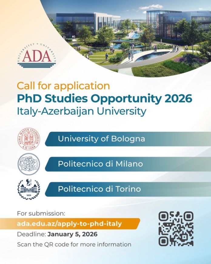 PhD Study Opportunities in Italy 2026 at leading Italian universities for Azerbaijani researchers