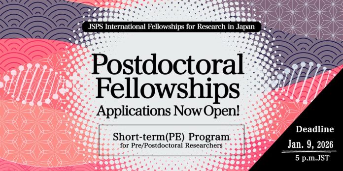 Postdoctoral Fellowships for Research in Japan 2026 announcement banner