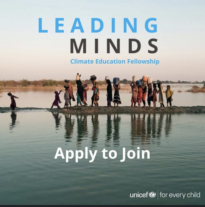 UNICEF Leading Minds Fellowship on Climate Education youth climate education fellows