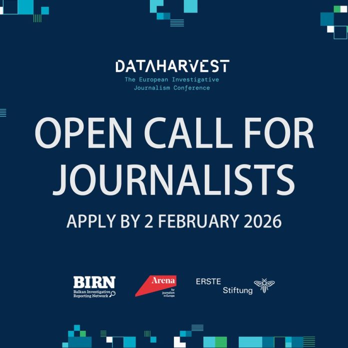 Dataharvest 2026 Grant for investigative journalists in Europe