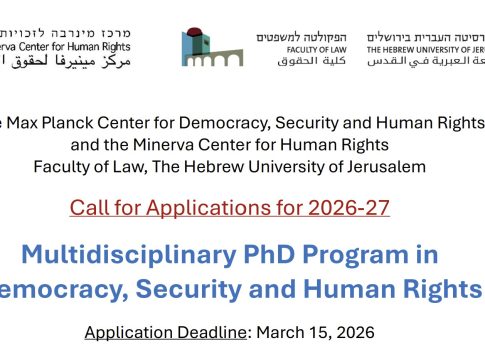 Democracy Security and Human Rights PhD 2026 fully funded doctoral program at Hebrew University of Jerusalem