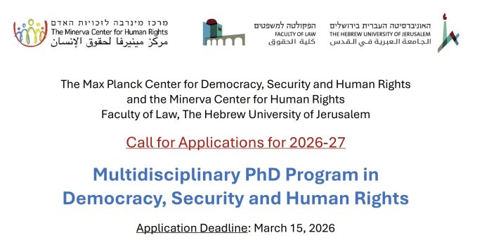 Democracy Security and Human Rights PhD 2026 – Outstanding Fully Funded ...