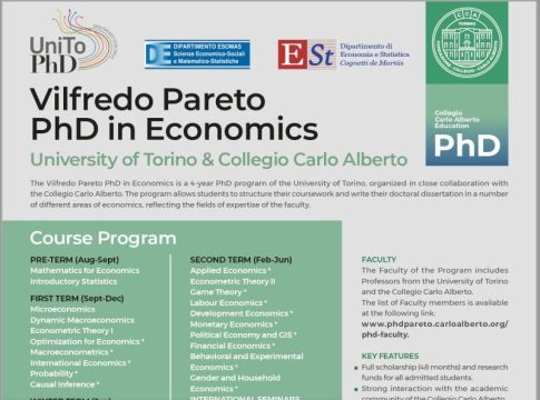 PhD in Economics Expression of Interest 2026 at University of Turin and Collegio Carlo Alberto