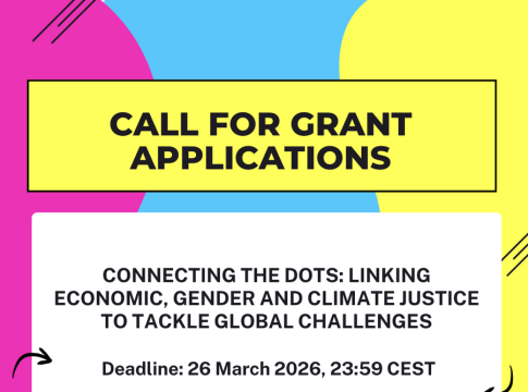 Connecting the Dots Grant 2026 climate gender economic justice campaign illustration