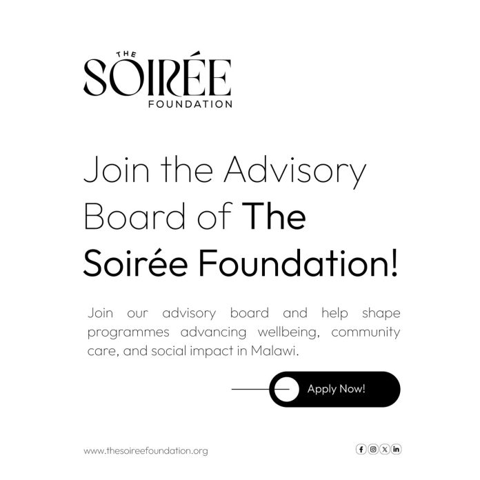 Advisory Board Members Malawi 2026 leadership opportunity at The Soirée Foundation