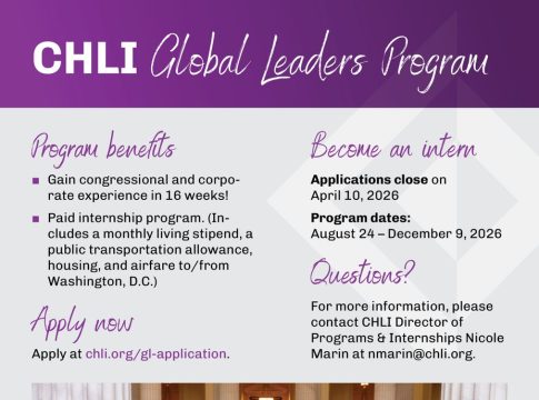CHLI Global Leaders Internship 2026 participants gaining policy experience in Washington DC