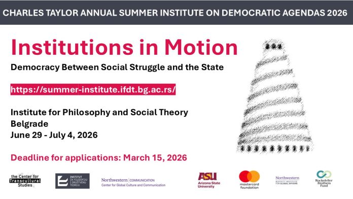 Charles Taylor Summer Institute 2026 participants in Belgrade discussing democracy and institutions