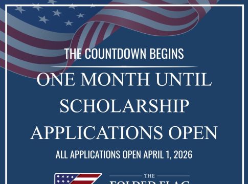 Folded Flag Foundation Scholarship 2026 applications open April 1 for military families
