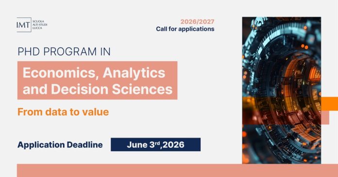 IMT School PhD Call 2026 scholarship opportunity in Italy