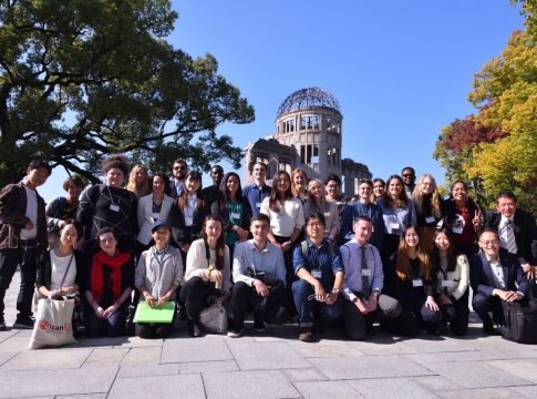Hiroshima ICAN Academy 2026 participants learning about nuclear disarmament in Japan