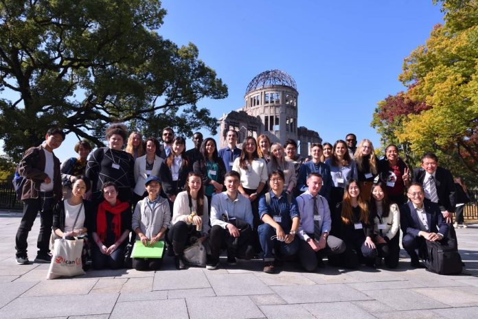 Hiroshima ICAN Academy 2026 participants learning about nuclear disarmament in Japan