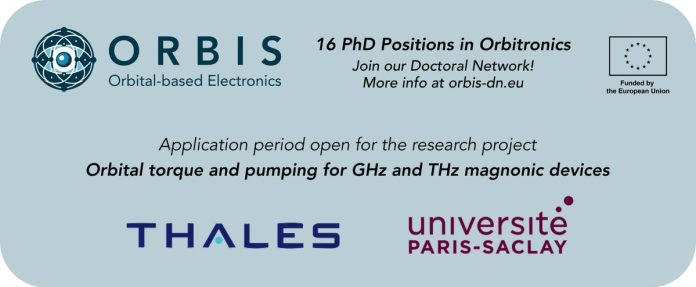MSCA PhD Position 2026 France Thales research lab magnonic devices