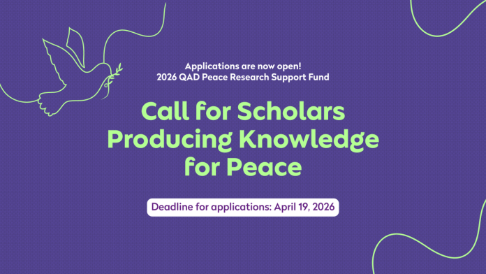 QAD Peace Research Fund 2026 scholars research peace and conflict studies