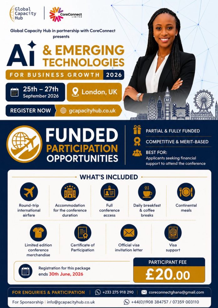 AI Conference London 2026 funded participation opportunity in the UK