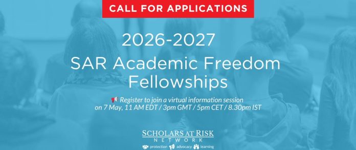 SAR Academic Freedom Fellowships 2026 for early-career researchers