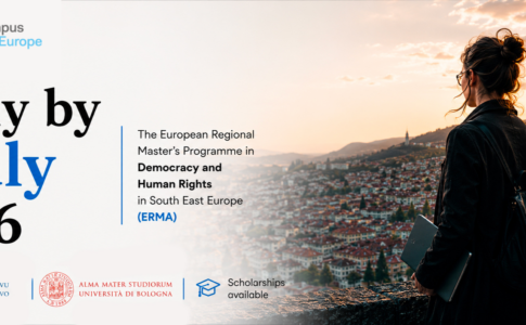 Image ALT Text suggestion: ERMA Master 2026 democracy and human rights programme in Sarajevo and Italy